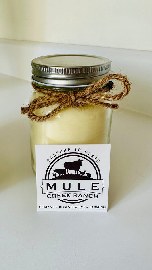 Mule Creek Ranch Premium Grass-fed Beef Tallow (2 lbs Rendered)